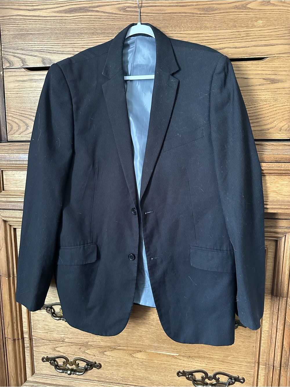 Men's Black Two-Button Sport Coat Blazer
